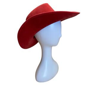 Red Cowboy Hat with Star Detail